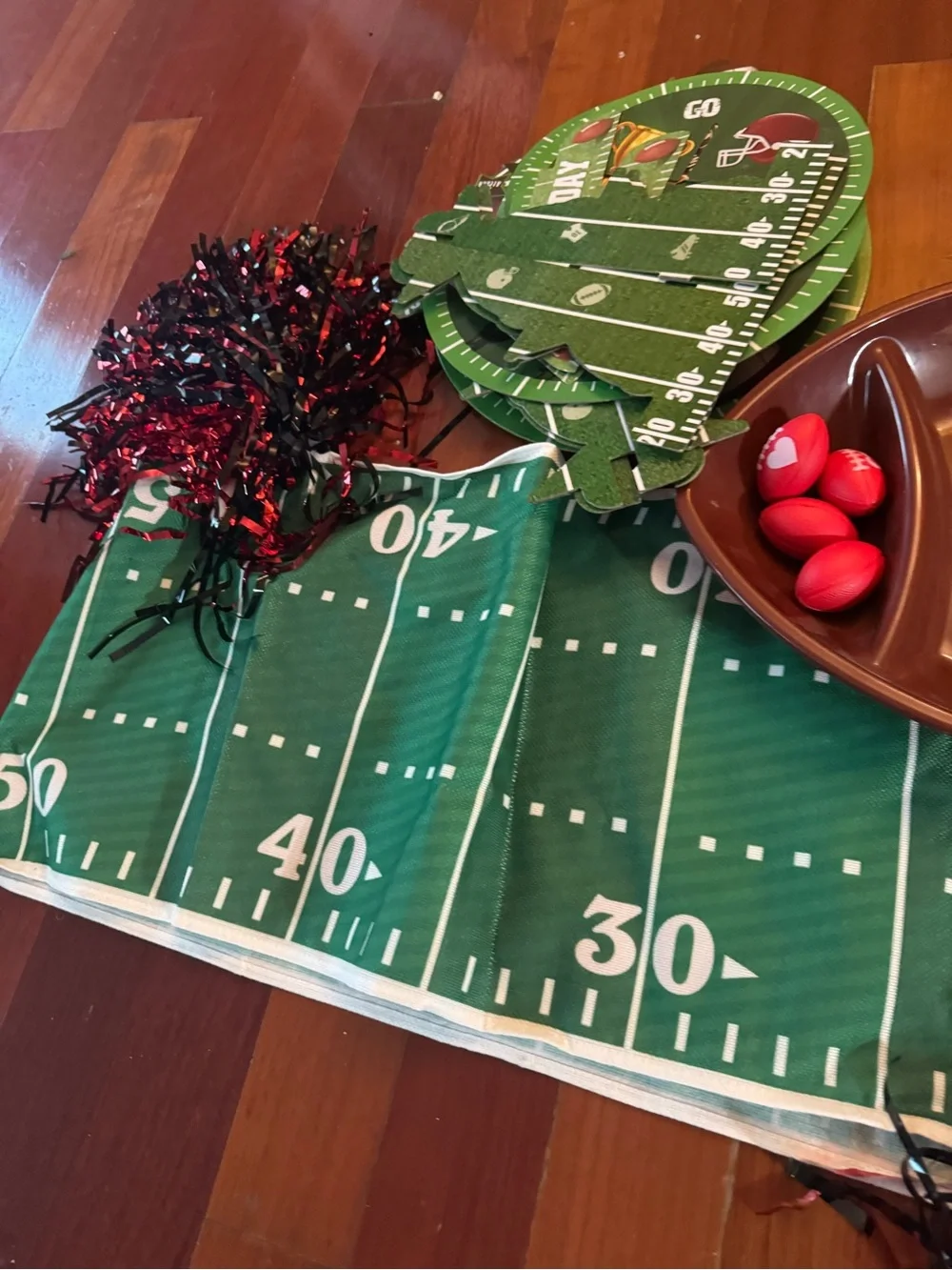 Mini Red Foam Footballs - Party Game Set